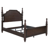 Andover 63-inch Four Poster Bed Dark Oak